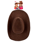 Suede Look Brown Cowboy Hat