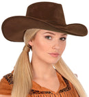 Suede Look Brown Cowboy Hat