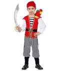 Pirate  Shirt With Vest & Belt, Pants, Parrot, Bandana 