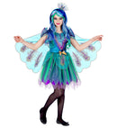 Peacock  Dress With Peacock Tail Veils, Headpiece 