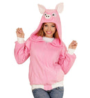 Pig  Hooded Fleece Jacket 