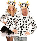 Cow  Hooded Fleece Jacket 