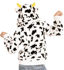 Cow  Hooded Fleece Jacket 