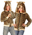 Leopard  Hooded Fleece Jacket 