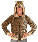 Leopard  Hooded Fleece Jacket 