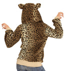 Leopard  Hooded Fleece Jacket 