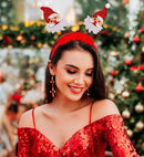 Santa Claus Head Bopper With Marabou & Tinsel