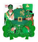 St. Patrick'S Day  Shamrock Glasses With Mini Top Hat