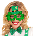 St. Patrick'S Day  Shamrock Glasses With Mini Top Hat