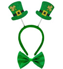 St. Patrick'S Day Set   Mini Top Hats Head Bopper & Bow Tie 