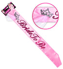 Bride To Be Double Layer Satin Sash With Wedding Veil Tiara