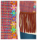 Hippie  Shirt With Vest, Pants, Headband, Necklace 