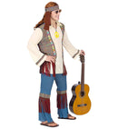 Hippie  Shirt With Vest, Pants, Headband, Necklace 