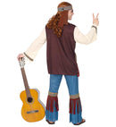 Hippie  Shirt With Vest, Pants, Headband, Necklace 