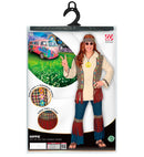 Hippie  Shirt With Vest, Pants, Headband, Necklace 