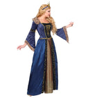 Medieval Queen  Dress With Crinoline Underskirt, Crown 