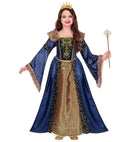 Medieval Queen  Dress With Crinoline Underskirt, Crown 
