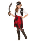 Pirate Girl  Dress With Vest, Belt, Headpiece 