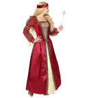 Medieval Princess  Dress With Crinoline Underskirt, Headpiece With Veil 