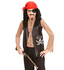 Pirate  Shirt With Vest, Bandana, Eye-Patch 