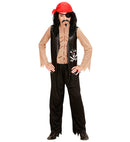 Pirate  Shirt With Vest, Bandana, Eye-Patch 