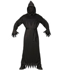 Reaper  Hooded Robe With Invisible Face Mask, Belt 