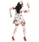 Zombie Nurse  Dress, Fingerless Gloves, Headpiece 