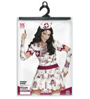 Zombie Nurse  Dress, Fingerless Gloves, Headpiece 