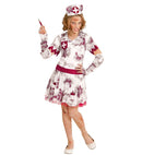 Zombie Nurse  Dress, Fingerless Gloves, Headpiece 