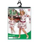Zombie Nurse  Dress, Fingerless Gloves, Headpiece 