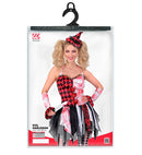 Evil Harlequin  Dress, Cuffs, Mini Hat 