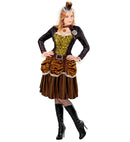 Steampunk  Dress, Belt, Mini Hat 