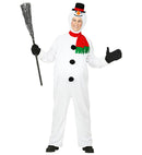 Snowman  Overalls With Stuffed Belly, Headpiece With Mask, Gloves, Scarf 