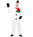 Snowman  Overalls With Stuffed Belly, Headpiece With Mask, Gloves, Scarf 