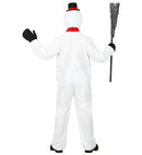 Snowman  Overalls With Stuffed Belly, Headpiece With Mask, Gloves, Scarf 