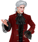 Lace Jabot With Gem & Cuffs