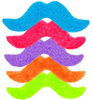 Set Of 5 Adhesive Colored Moustaches