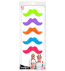 Set Of 5 Adhesive Colored Moustaches