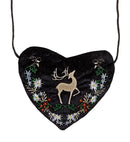Embroidered Bavarian Heart Purse