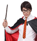 Wizard Apprentice  Student Glasses With Lenses, Tie, Magic Wand 