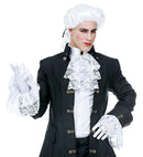 Lace Jabot With Gem & Cuffs
