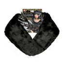 Roaring 20S Flapper  Faux Fur Stole, Sequin & Feathers Headpiece 