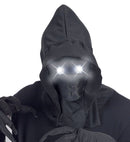 Faceless Hooded Mask With White Fade-In Fade-Out Light-Up Eyes
