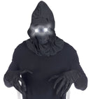 Faceless Hooded Mask With White Fade-In Fade-Out Light-Up Eyes