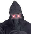 Faceless Hooded Mask With Red Fade-In Fade-Out Light-Up Eyes