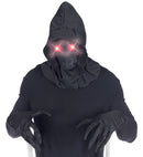 Faceless Hooded Mask With Red Fade-In Fade-Out Light-Up Eyes