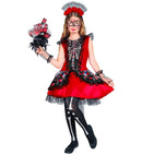 Mujer Dia De Los Muertos  Dress, Fingerless Gloves, Headpiece 