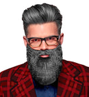 Character Beard With Moustache Grey