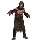 Demon  Robe, Gloves, Hooded Maskwith Fade-In Fade-Out Light-Up Eyes 