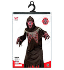Demon  Robe, Gloves, Hooded Maskwith Fade-In Fade-Out Light-Up Eyes 